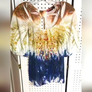 IDI by Mathew multi colored 3/4 sleeve top
